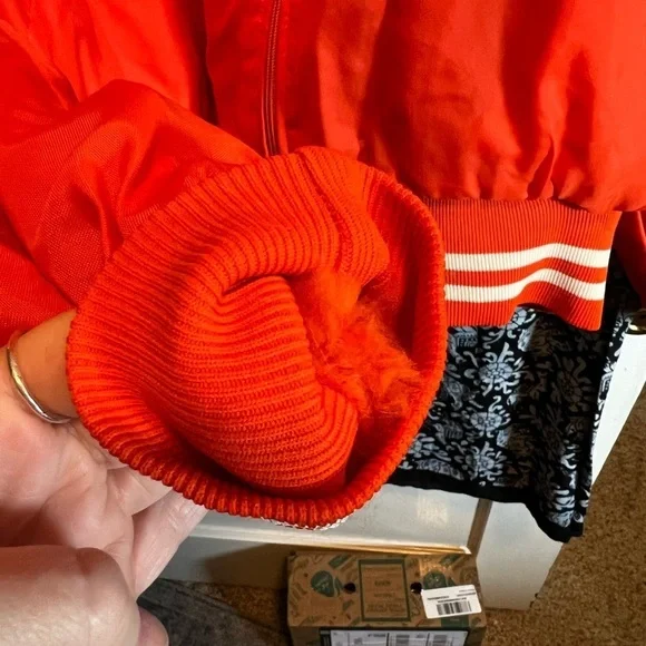 Vintage Holloway varsity zipper jacket in orange size XL. Games, parties, fun! - Picture 8 of 11